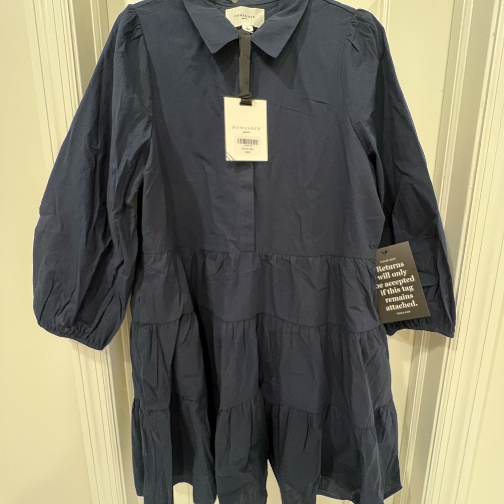 Pomander Place Navy Blue Dress